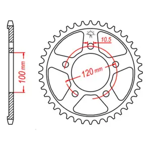 Standard Steel Motorcycle Crown JT Sprockets 525 Aprilia Dorsoduro 750 image-1