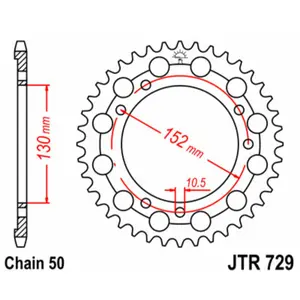 Standard Steel Motorcycle Crown JT Sprockets 530 Cagiva Elefant 900 image-0