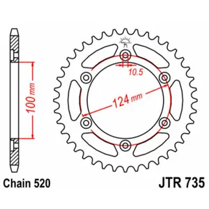 Standard Steel Motorcycle Crown JT Sprockets 520 Ducati 400 SS Supersport 40T image-0