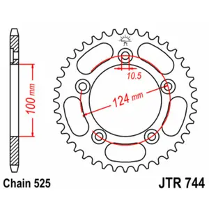 Standard Steel Motorcycle Crown JT Sprockets 525 Ducati 999 image-0