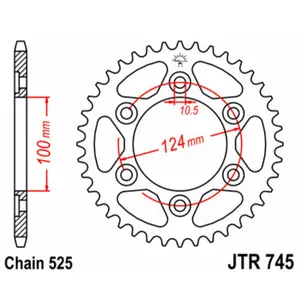 Standard Steel Motorcycle Crown JT Sprockets 525 Ducati 916 Monster S4 image-0