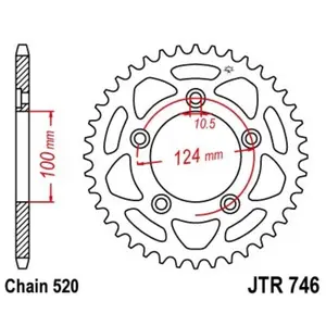 Standard Steel Motorcycle Crown JT Sprockets 520 Ducati Panigale 899 image-0