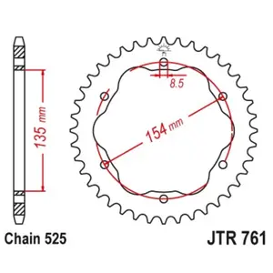 Standard Aluminium Motorcycle Crown JT Sprockets 525 (nécessite porte-Couronne moto) Ducati 1098 image-0