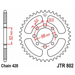 Standard Steel Motorcycle Crown JT Sprockets 428 Kawasaki KE 100 (KE100B) image-0