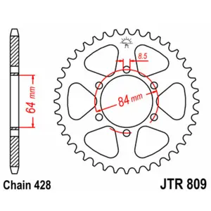 Standard Steel Motorcycle Crown JT Sprockets 428 Suzuki DR 125 S 47T image-0