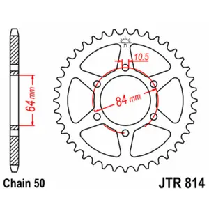 Standard Steel Motorcycle Crown JT Sprockets 530 Suzuki T 500 image-0