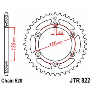 Standard Steel Motorcycle Crown JT Sprockets 520 Beta RR 250 4T Enduro 52T image-0