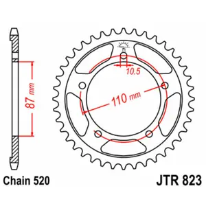 Standard Steel Motorcycle Crown JT Sprockets 520 Suzuki GSX 250 R ABS 46T image-0