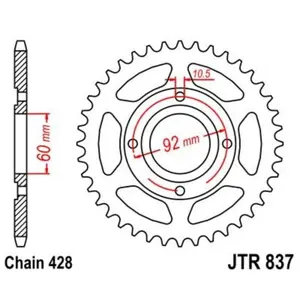 Standard Steel Motorcycle Chain - 428 JT Sprockets image-0
