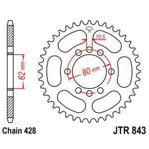 Standard Steel Motorcycle Crown JT Sprockets 428 Yamaha DT 125 LC image-0