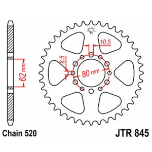 Standard Steel Motorcycle Crown JT Sprockets 520 Yamaha XT 250 image-0