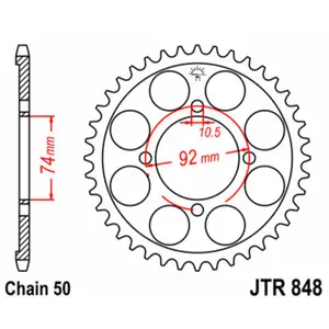 Standard Steel Motorcycle Crown JT Sprockets 530 Yamaha RD 350 image-0