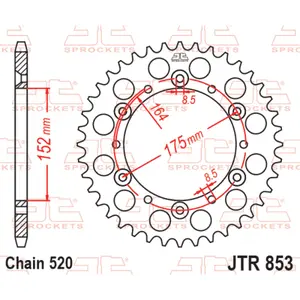 Standard Steel Motorcycle Crown JT Sprockets 520 Derbi 250 DXR / Derbi 250 DXR image-0