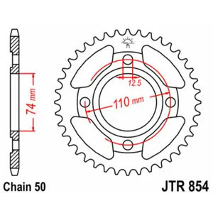 Standard Steel Motorcycle Crown JT Sprockets 530 Yamaha RD 250 image-0