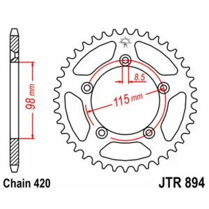 Standard Steel Motorcycle Crown JT Sprockets 420 Husqvarna TC 65 / KTM 65 SX image-0