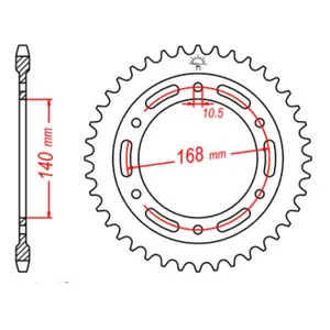 Standard Steel Motorcycle Crown JT Sprockets 525 BMW F 800 GT ABS (0B03) 42T image-1