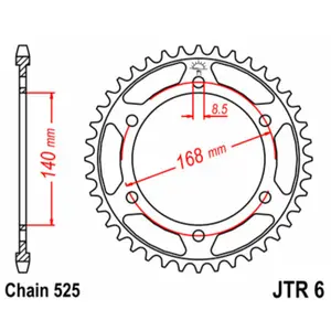 Standard Steel Motorcycle Crown JT Sprockets 525 BMW F 800 R (0217) image-0