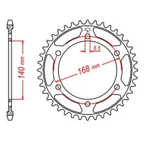 Standard Steel Motorcycle Crown JT Sprockets 525 BMW F 800 R (0217) / BMW F 800 GS ABS (0B07) image-0
