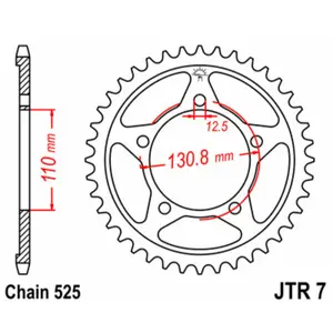 Standard Steel Motorcycle Crown JT Sprockets 525 BMW S 1000 RR ABS (0507) image-0
