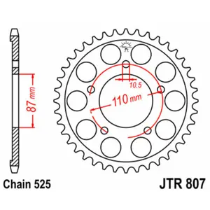 Standard Steel Motorcycle Crown JT Sprockets 525 Suzuki GSF 650 Bandit image-0