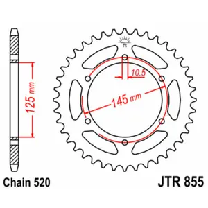 Standard Steel Motorcycle Crown JT Sprockets 520 Yamaha XT 660 X (DM01) image-0