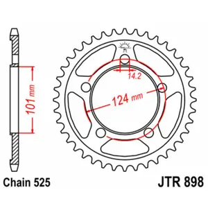 Standard Steel Motorcycle Crown JT Sprockets 525 KTM 1190 RC8 R image-0