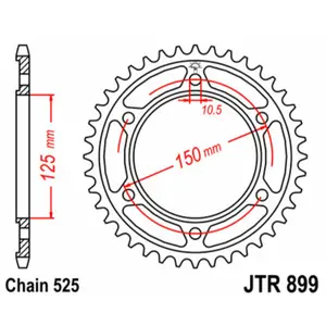Standard Steel Motorcycle Crown JT Sprockets 525 KTM 620 LC4 Enduro Super-Comp image-0