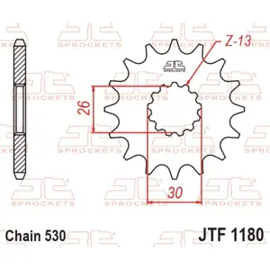 Standard Steel Motorcycle Sprocket JT Sprockets 530 Triumph Daytona 750 image-0