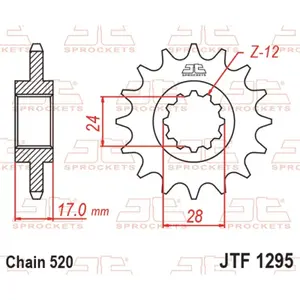 Standard Steel Motorcycle Sprocket JT Sprockets 520 Honda CBR 600 F (PC25) image-0