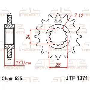 Standard Steel Motorcycle Sprocket JT Sprockets 525 Honda CBR 600 F (PC31) image-0