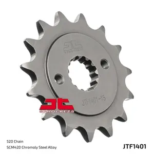 Standard Steel Motorcycle Sprocket JT Sprockets 520 Kawasaki KFX 400 2WD (KSF400A) 15T image-1