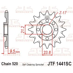 Mud-Resistant Steel Motorcycle Sprocket JT Sprockets 520 Suzuki RMX 450 13T image-0