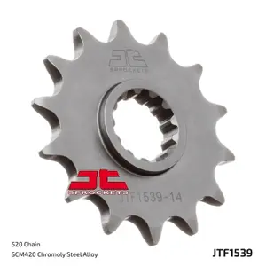 Standard Steel Motorcycle Sprocket JT Sprockets 520 Kawasaki Ninja 250 R (EX250K) 15T image-1