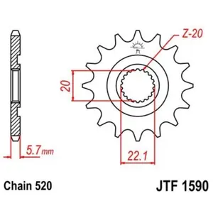 Standard Steel Motorcycle Sprocket - 520 JT Sprockets image-0