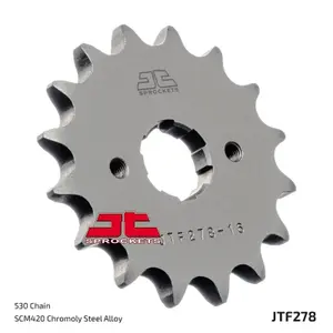 Standard Steel Motorcycle Sprocket JT Sprockets 530 Honda CB 500 Twin DOHC (CB500T) / Honda CB 400 T 16T image-1