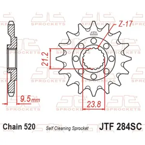 Mud-Resistant Steel Motorcycle Sprocket JT Sprockets 520 HM CRM F450R Supermoto / Honda CR 500 R (PE02) 13T image-0