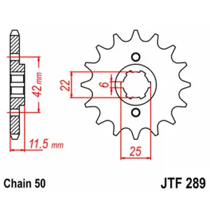 Standard Steel Motorcycle Sprocket JT Sprockets 530 Honda FT 500 (PC07) 15T image-0