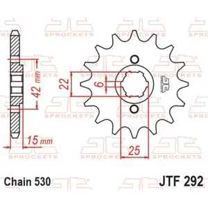 Standard Steel Motorcycle Sprocket JT Sprockets 525 Beta RR 350 4T Enduro Racing 16T image-0