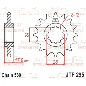 Standard Steel Motorcycle Sprocket JT Sprockets 530 Honda CBR 600 F (PC19) 14T image-0