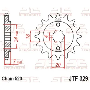 Standard Steel Motorcycle Sprocket JT Sprockets 520 Honda MTX 125 RW 13T image-0
