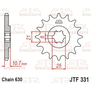 Standard Steel Motorcycle Sprocket - 630 JT Sprockets image-0