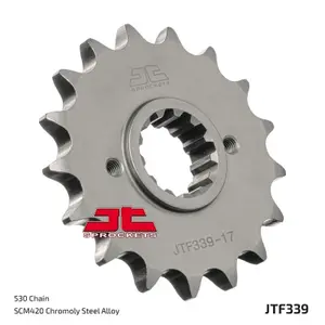 Standard Steel Motorcycle Sprocket JT Sprockets 530 Honda VFR 750 F Interceptor (RC24) 17T image-1