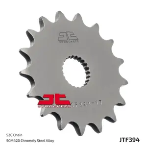 Standard Steel Motorcycle Sprocket JT Sprockets 520 Aprilia AF1 125 Futura / Can Am DS 450 X 17T image-1