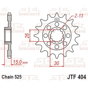 Standard Steel Motorcycle Sprocket JT Sprockets 525 BMW S 1000 R ABS (0D52) 17T image-0