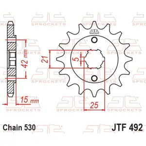 Standard Steel Motorcycle Sprocket JT Sprockets 520 Ducati Pantah 500 15T image-0