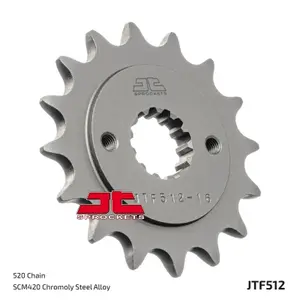 Standard Steel Motorcycle Sprocket JT Sprockets 520 Yamaha YZF 600 R Thundercat / Kawasaki ZR 550 Zephyr (ZR550B) 16T image-1