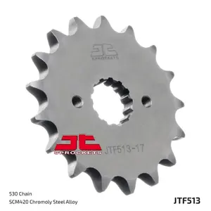 Standard Steel Motorcycle Sprocket JT Sprockets 530 Kawasaki GPX 500 R (ZX500B) / Cagiva V-Raptor 1000 16T image-1