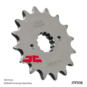 Standard Steel Motorcycle Sprocket JT Sprockets 520 Kawasaki KLR 250 (KL250A) / Suzuki GS 500 F 15T image-1