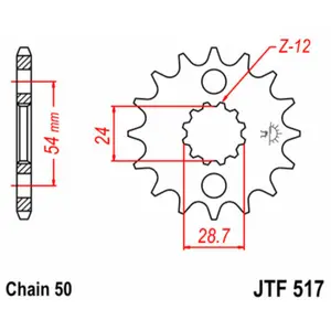 Standard Steel Motorcycle Sprocket JT Sprockets 630 Kawasaki ZZR 1400 ABS (ZX1400F) / Keeway Matrix 50 Racing Sport 18T image-1