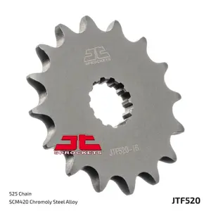 Standard Steel Motorcycle Sprocket JT Sprockets 525 Cagiva 1000 Navigator / Kawasaki ZR-7 (ZR750F) 16T image-1